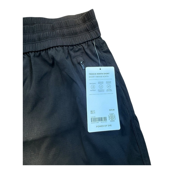 Athleta Size 2x Trekkie North Mid Rise Short Black NWT - Picture 8 of 12